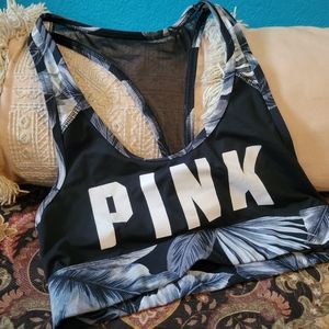 Pink sports bra